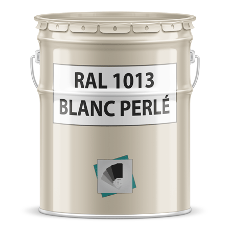 pot de peinture ral 1013 blanc perlé