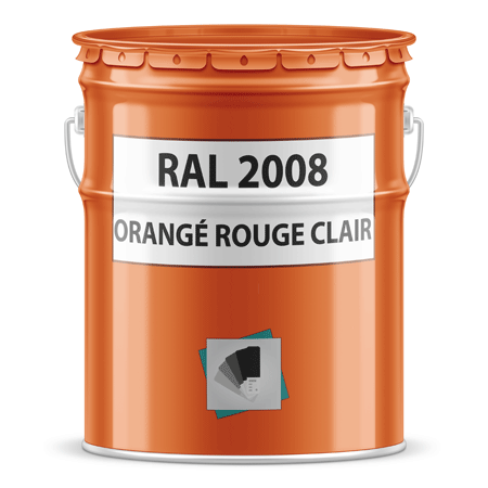 pot de peinture ral 2008 orangé rouge clair