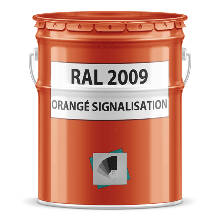 pot de peinture ral 2009 orangé signalisation