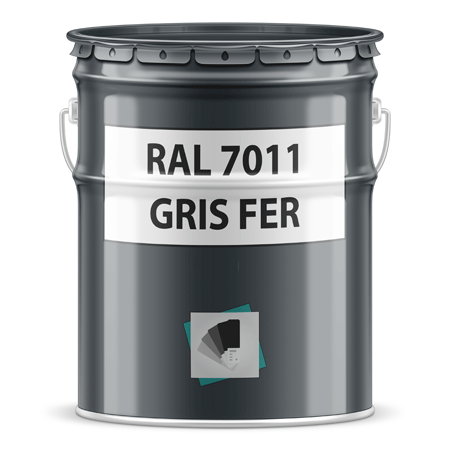 pot de peinture ral 7011 gris fer