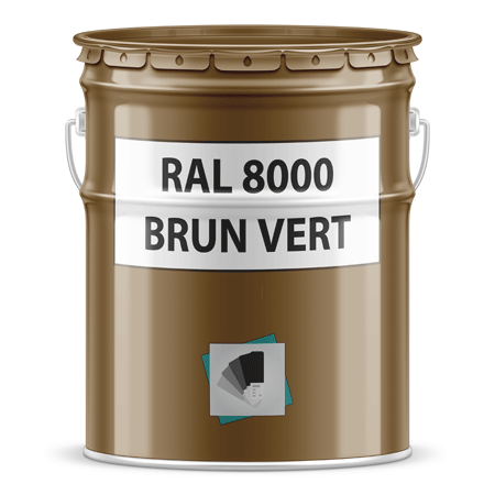 pot de peinture ral 8000 brun vert