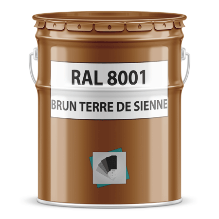 pot de peinture ral 8001 brun terre de sienne