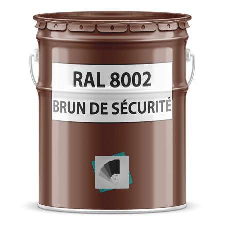 pot de peinture ral 8002 brun de sécurité