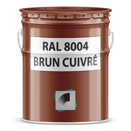 pot de peinture ral 8004 brun cuivré