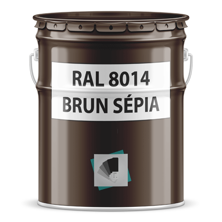 pot de peinture ral 8014 brun sépia