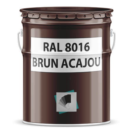 pot de peinture ral 8016 brun acajou