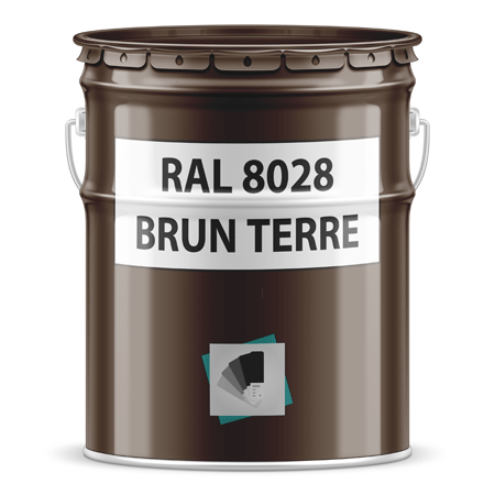 pot de peinture ral 8028 brun terre