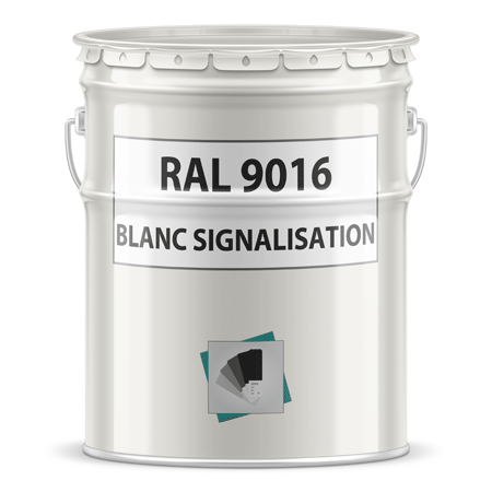 pot de peinture ral 9016 blanc signalisation