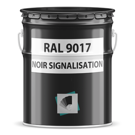 pot de peinture ral 9017 noir signalisation