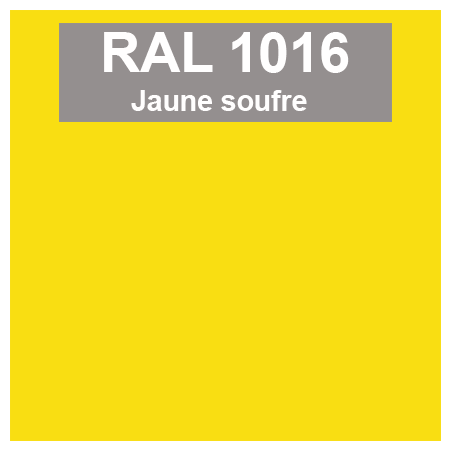 Code teinte RAl 1016 Jaune soufre