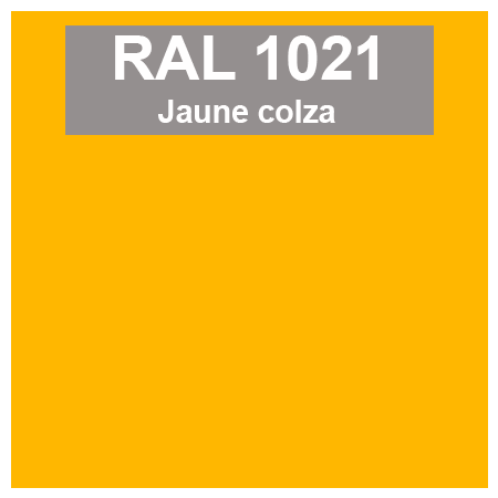 Code teinte RAl 1021 Jaune colza