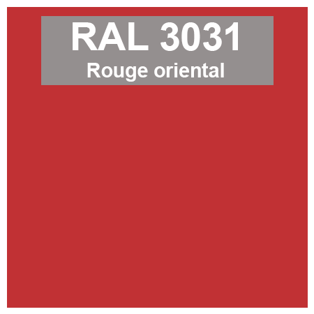 Code teinte RAl 3031 Rouge oriental