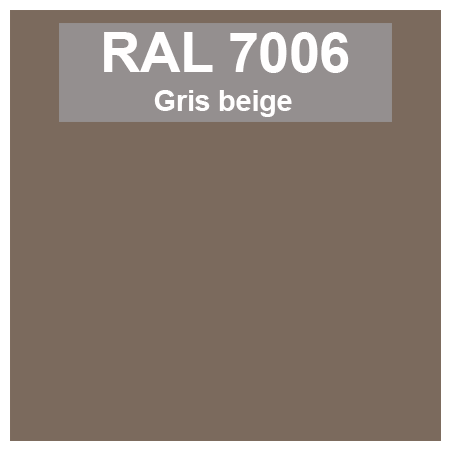 Code teinte RAl 7006 Gris beige