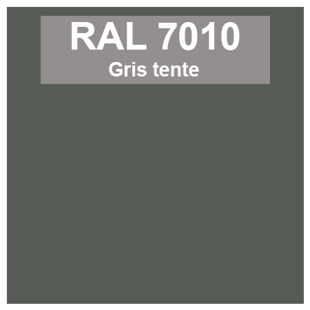 Code teinte RAl 7010 Gris tente