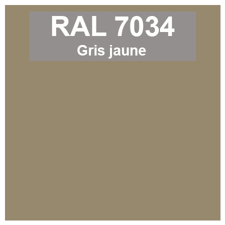 Code teinte RAl 7034 Gris jaune