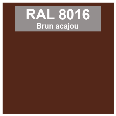 Code teinte RAl 8016 Brun acajou